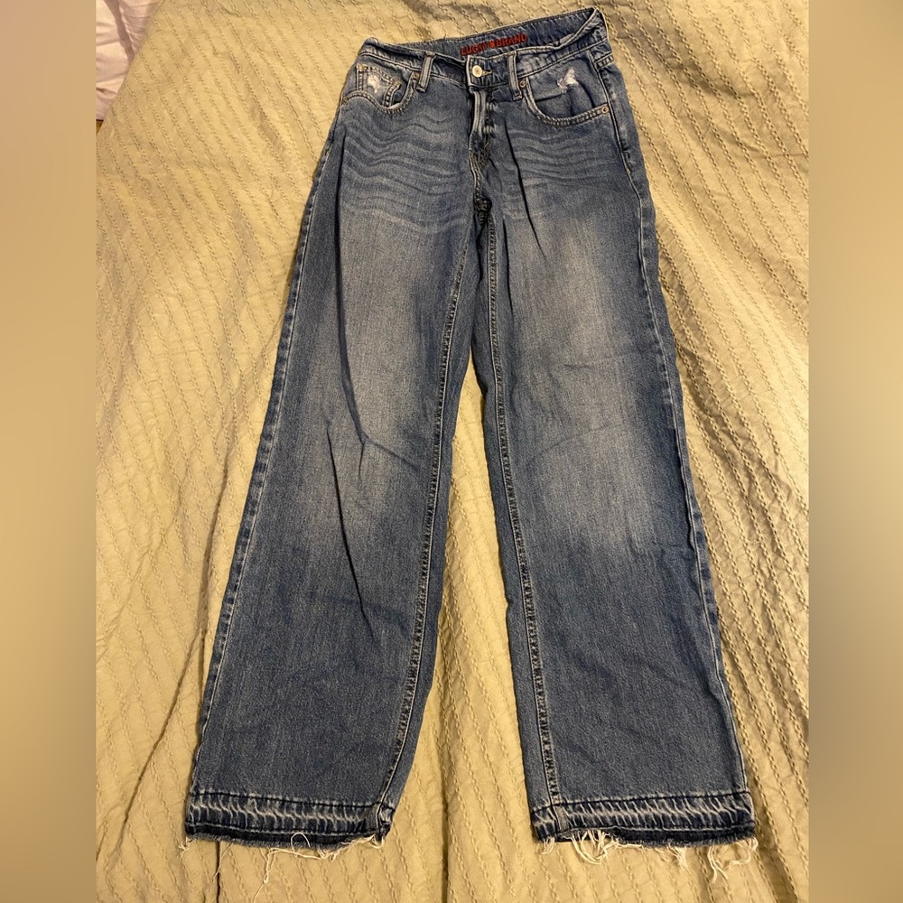 Lucky Brand Women's Blue Wide-Leg Jeans
